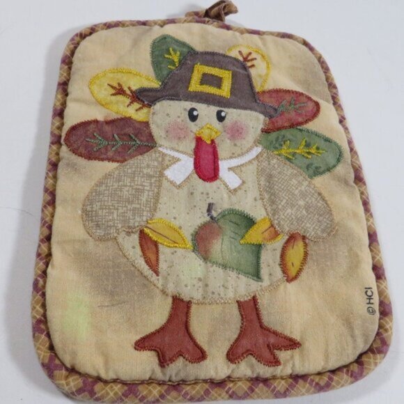 Cute Turkey Thanksgiving Pot Holder Hot Pad - Picture 1 of 8